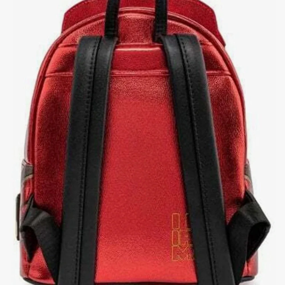 Loungefly x Marvel Pop! Iron Man‎ Light Up Mini Backpack Metallic Leather